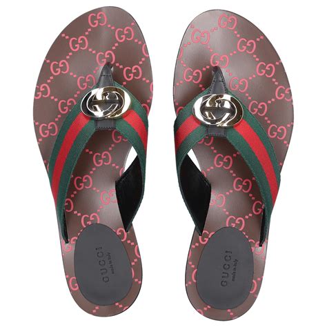 women's gucci flip flops|Gucci Flip Flops women's sale.